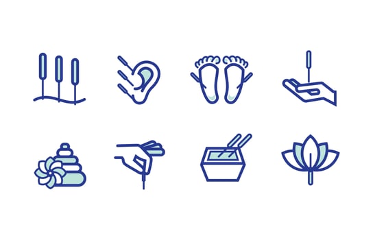 Acupuncture Icon Pack vector