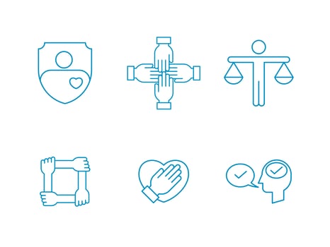 Blue Integrity Icon Vector