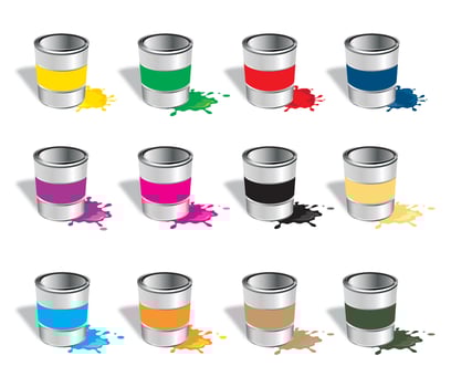 Paint Pot Collection Vectors 