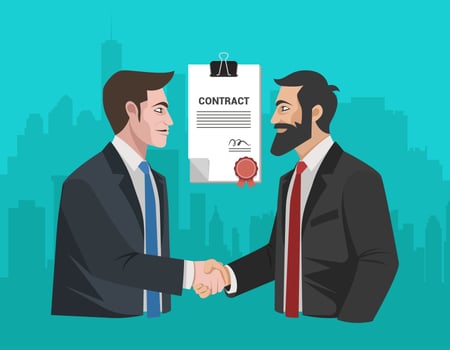 Man Handshaking With Integrity Illustration vector