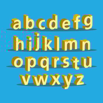 3D Fonts vector