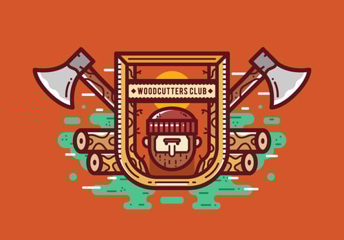 Free Woodcutter Lumberjack Badgeg Vector