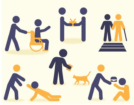 Kindness and Helping Others Icon Vector Pack