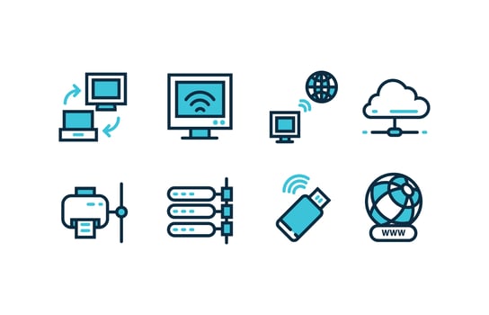 Network Icon Set vector