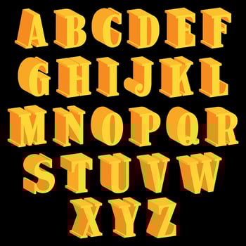 3D Fonts Vector Icons