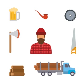 Flat Lumberjack Vectors