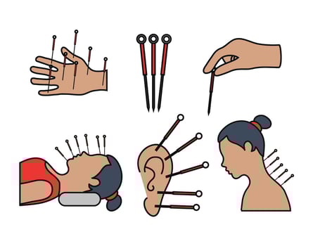 Acupuncture vector set