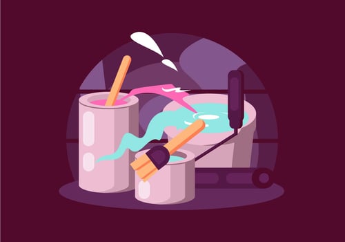 Neon Paint Pot Vectors