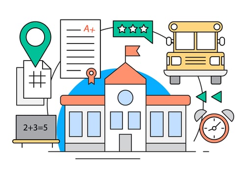 School Icons vector