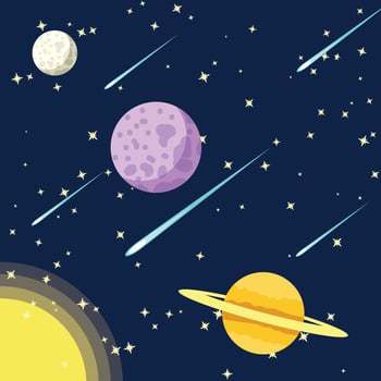 Outer Space with Star Dust Background Vector