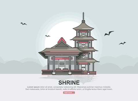 Shrine Vector Illustration