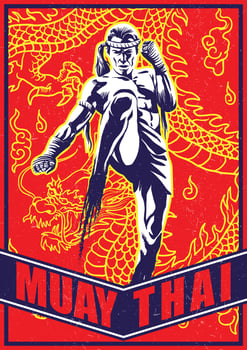 Muay Thai Fighter Vectors 