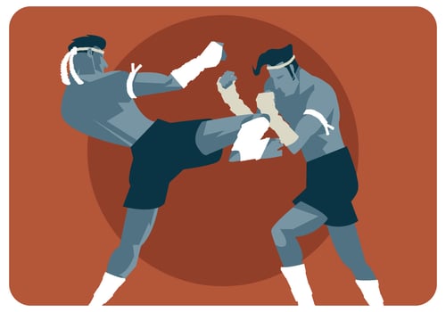 Muay Thai Match Vector