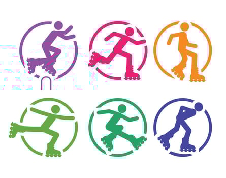 Rollerblade vector set
