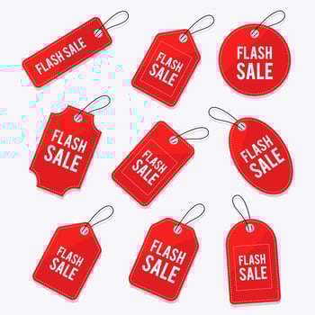 Price Flash Tag Vector