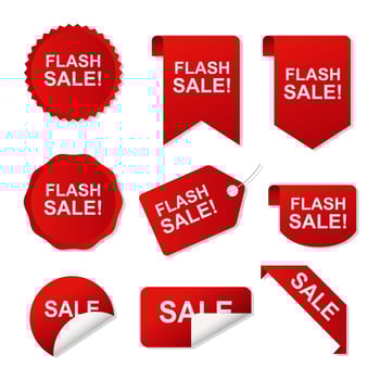 Price Flash Sticker Vector