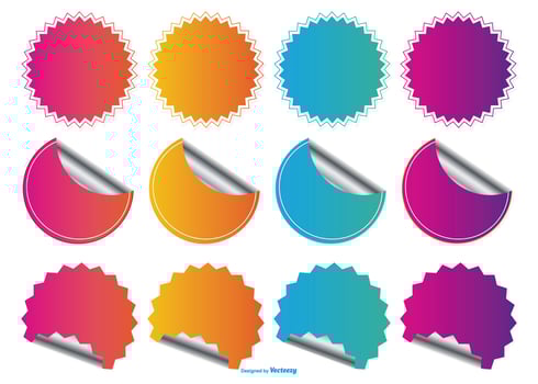 Price Flash Stickers Collection vector