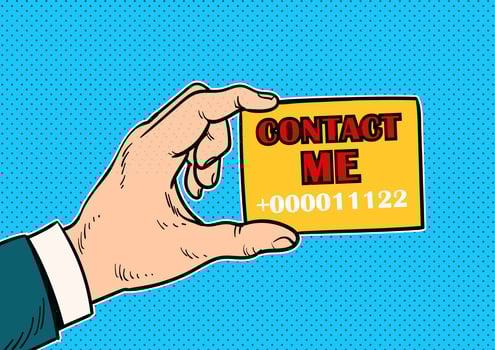 Contact Me Concept Vector 