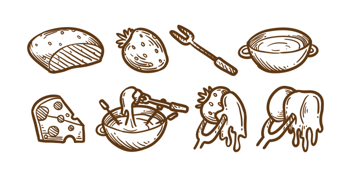 Fondue Icons Vector