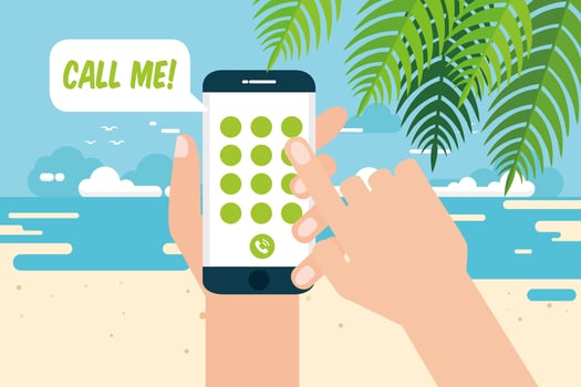 Beachy Contact Me Vector
