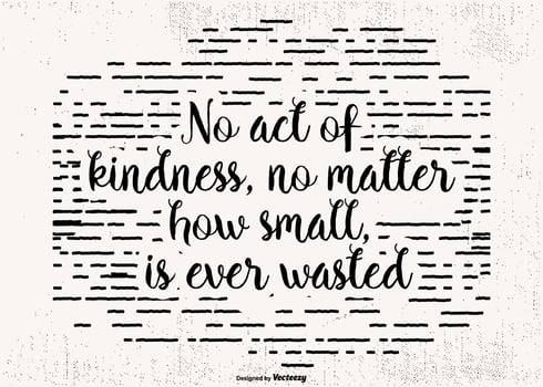 Typographic Kindness Quote Poster vector