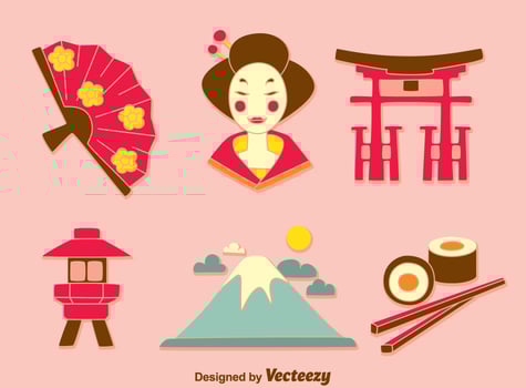 Japanese Culture Element Vector