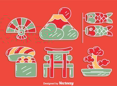 Hand Drawn Japanese Culture Vector