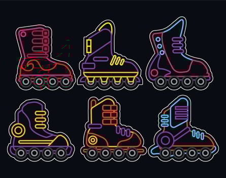 Rollerblade vector set