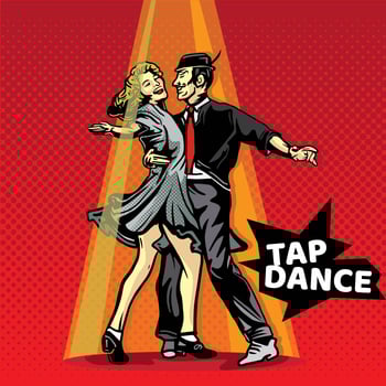 Tap Dance Pop Art Vector 