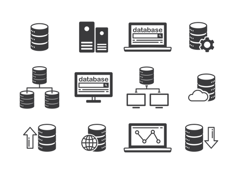 Data Base Icons Vector