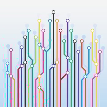 Abstract Color Metro Scheme Background vector