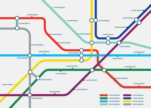 Free Tube Map Template Illustration vector