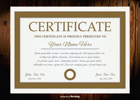 Vector Diploma Certificate Template