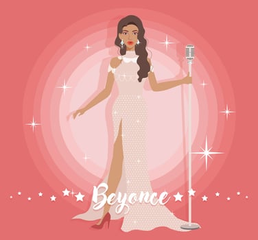 Beautiful Dress Beyonce Vector