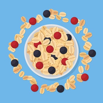 Healthy Breakfast Illustration vector