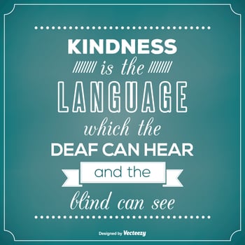 Typographic Poster with Kindness Quote vector