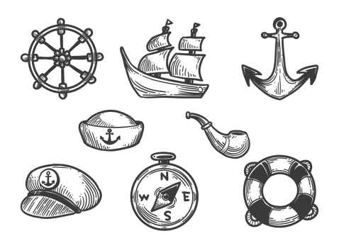 Hand Drawn Seaman Vectors