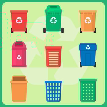 Recycle Garbage Set vector