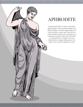 Aphrodite Sketch Vintage Vector Illustration