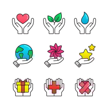 Healing Hands Icon vector