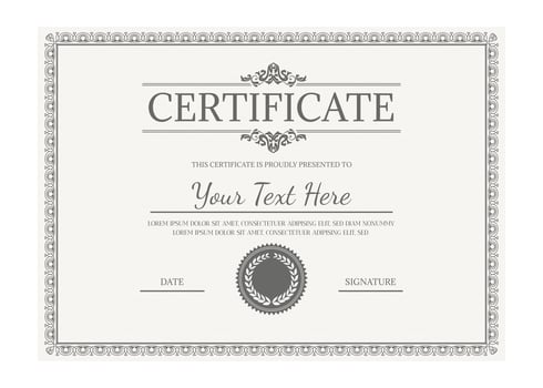 Vector Certificate Template