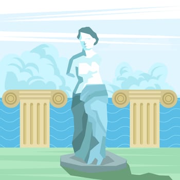 Greek Goddess Aphrodite Statue vector