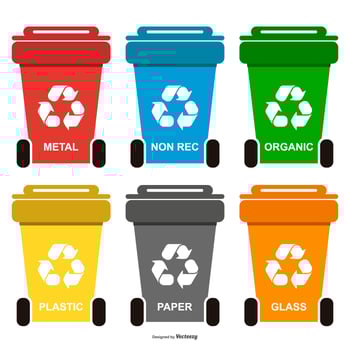 Recycle Waste Bins Collection vector