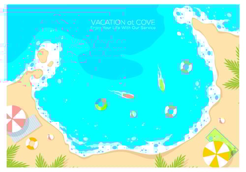 Vacation At Cove Background Free Vector