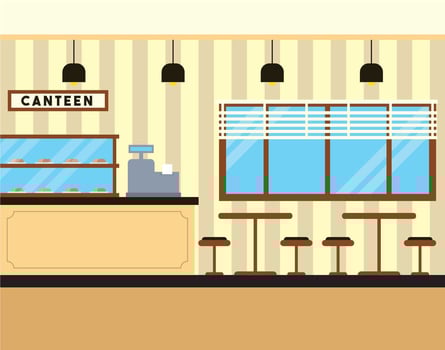 Canteen vector illustration
