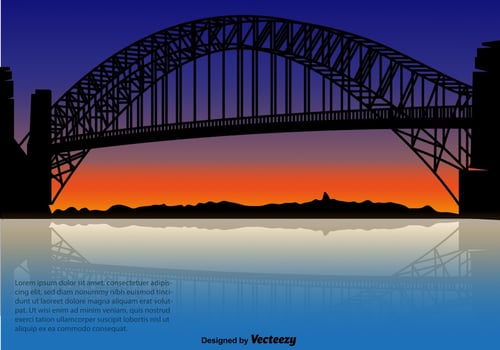 Harbour Bridge - Vector Illustration
