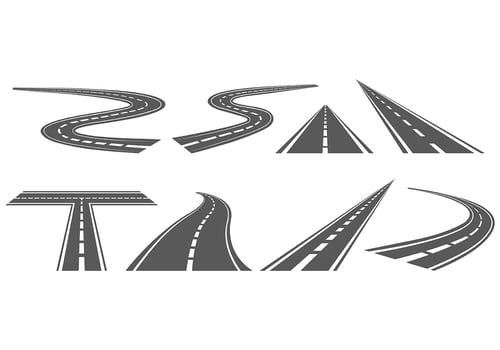 Set Of Highway Icon vector