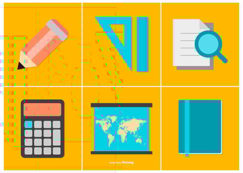 Colorful Education Icon Collection vector