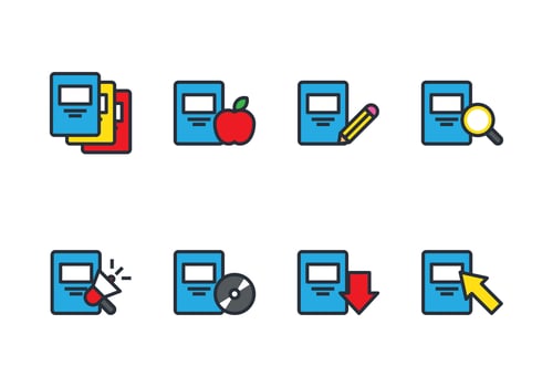 LIbrary Book Icon vector