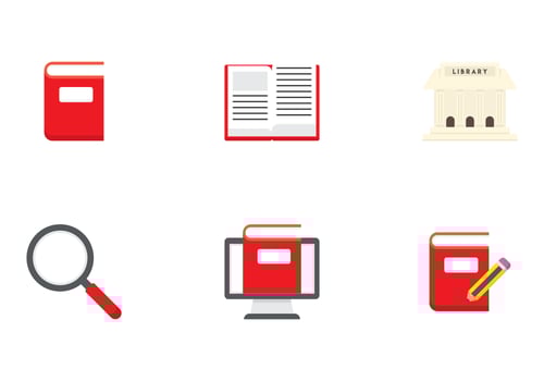 Library Flat Icon vector